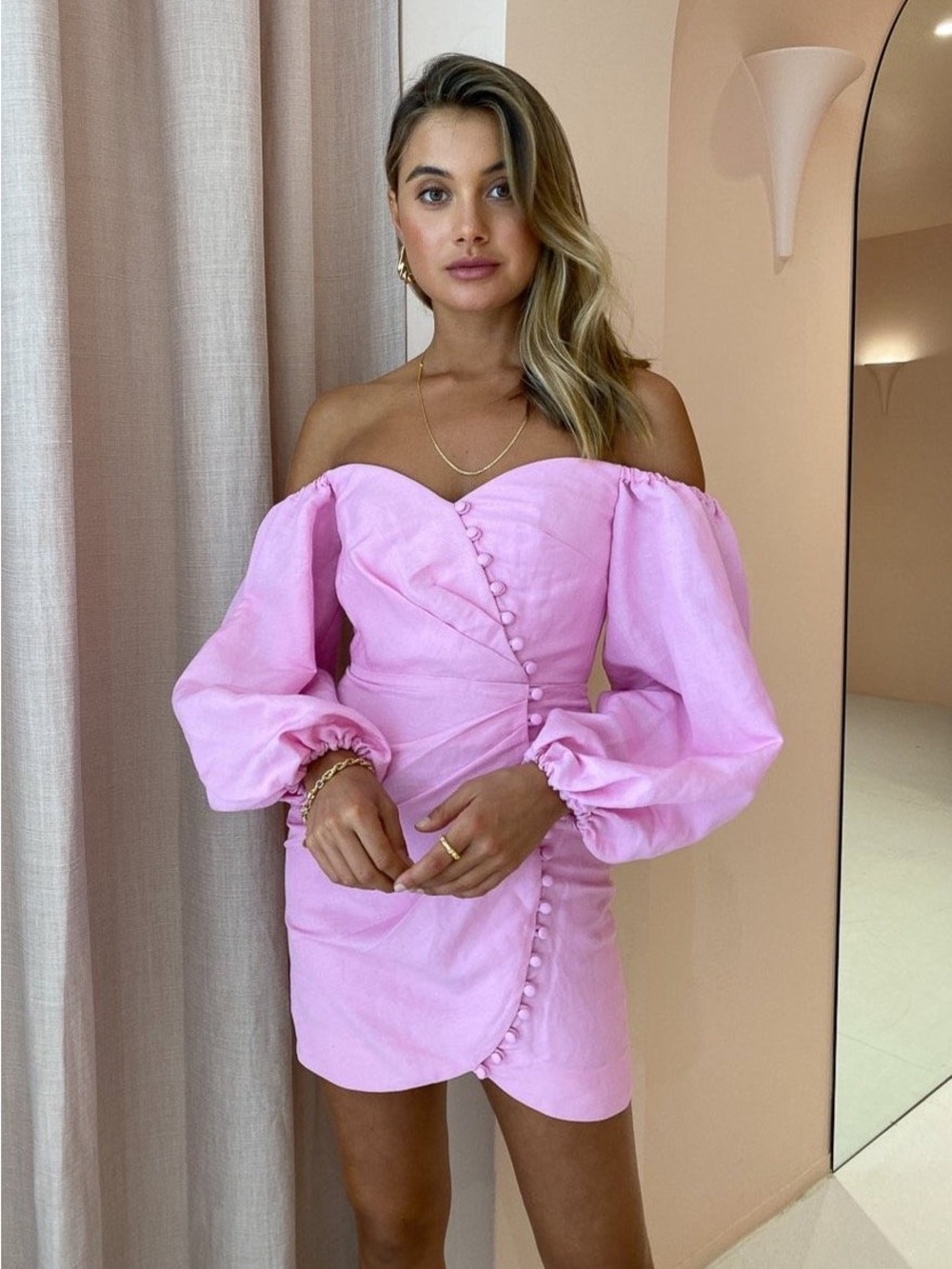 Significant Other Camilla Dress in Pop Pink NWT